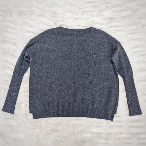 NILI LOTAN 100% CASHMERE Grey Crew Neck Oversized Sweater, Size S/M - Picture 7 of 8